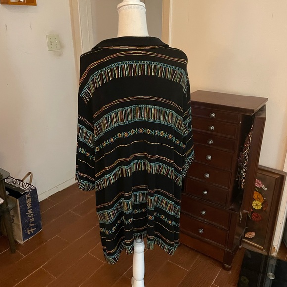 Vikki Vi California Button Down blouse size 3X short sleeves faux embroidery - Picture 5 of 15